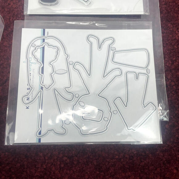 Lot 3 Kingston Crafts Stamps Dies Kits Chipboard Frames Love Paper Dolls Spring - Picture 7 of 9